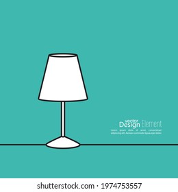 Table lamp. Floor lamp with electric wire. Vector illustration torchere.