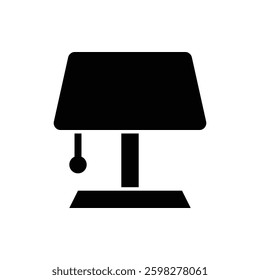 Table Lamp Glyph Icon. Table Lamp Icon
