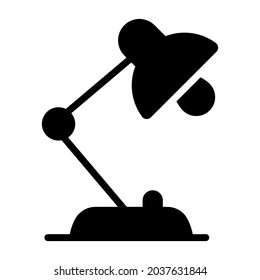 table lamp glyph icon, business and finance icon.