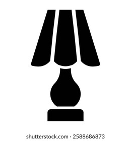 Table Lamp Glyph Icon Design For Personal And Commercial Use