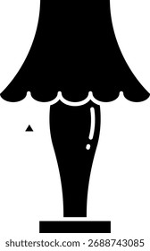 Ilustração do vetor de ícone de glifo da lâmpada de tabela