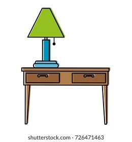 table with lamp icon