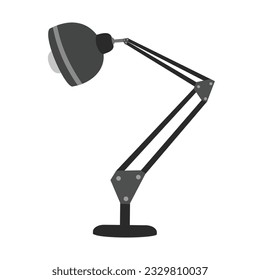 Table lamp icon. Adjustable Desk lamp for Coworking, Office Workspace and Study Room. Desk lamp Vector illustration isolated on white background.