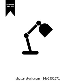 TABLE LAMP ICON BLACK COLOR CLIP ART