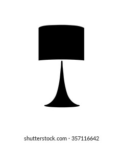 table lamp icon black on white background vector illustration 