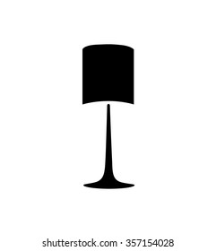 table lamp icon black on white background vector illustration 