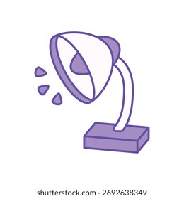 Ícone de lâmpada de tabela ilustração vetorial limpa e moderna
