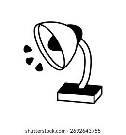 Tischlampe Symbol sauber und moderne Vektorgrafik