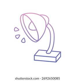 Tischlampe Symbol sauber und moderne Vektorgrafik