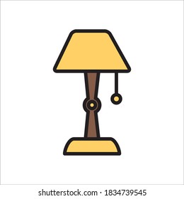 Table Lamp Icon Color Design Vector Template Illustration