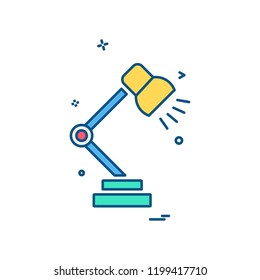 Table Lamp icon design vector 