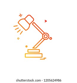 Table Lamp icon design vector 