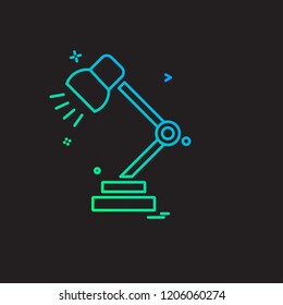 Table Lamp icon design vector 