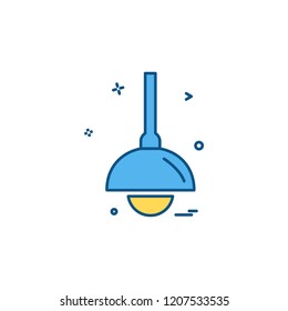 Table Lamp icon design vector
