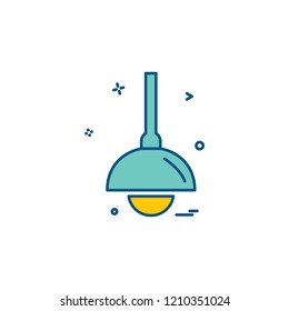 Table Lamp icon design vector