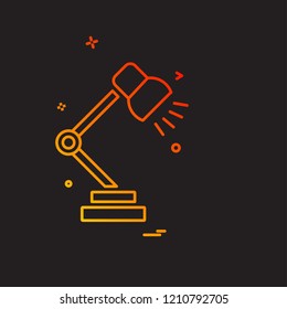 Table Lamp icon design vector 