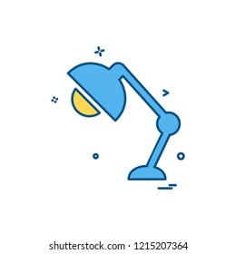 Table Lamp icon design vector
