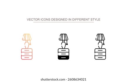 Table Lamp icon design with white background stock illustration