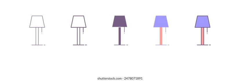 Table lamp icon. desk lamp flat vector illustration, Lampshade, symbol of light, home or workplace. Table lamp with lampshade.