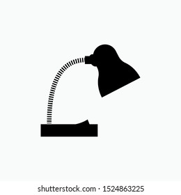 Table Lamp Icon - Desk Light Vector, Sign and Symbol Presented in Glyph for Design, Presentation, Website or Apps Elements.
