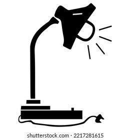 Table Lamp Icon - Desk Light Vector, Sign and Symbol for Design, Presentation, or Elements.