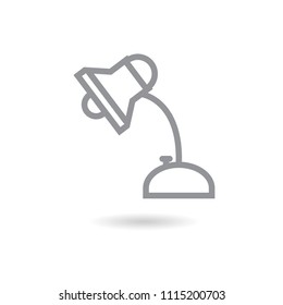 Table lamp icon, Desk lamp modern vector illustration
