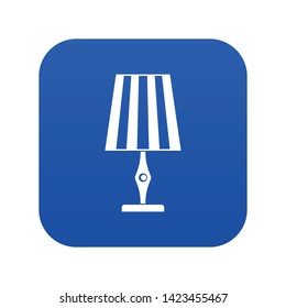 Table lamp icon digital blue for any design isolated on white vector illustration