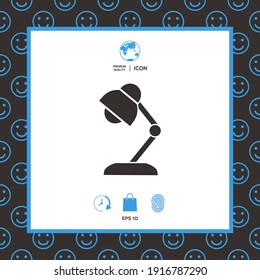 Table lamp icon, elements for your design