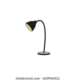 Table lamp icon. Flat design. Vector.