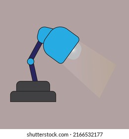 Tischlampe Symbol, flaches Design. Schreibtischleuchte