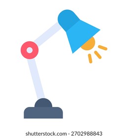 Icono de lámpara de mesa Ilustración vectorial de diseño plano