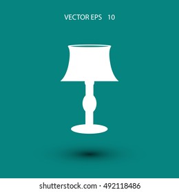 table lamp icon, flat design best vector icon