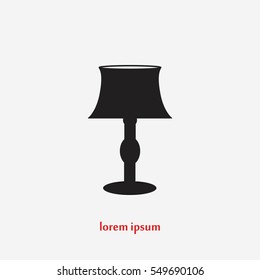 table lamp icon, flat design best vector icon