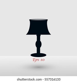 table lamp icon, flat design best vector icon