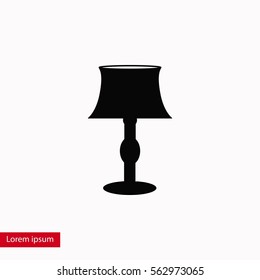 table lamp icon, flat design best vector icon