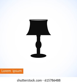 table lamp icon, flat design best vector icon