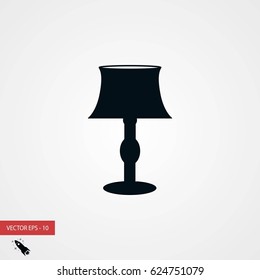 table lamp icon, flat design best vector icon
