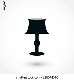 table lamp icon, flat design best vector icon