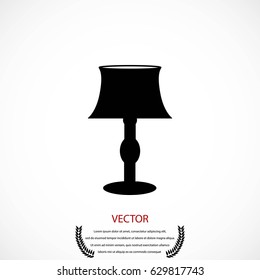 table lamp icon, flat design best vector icon