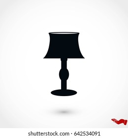 table lamp icon, flat design best vector icon