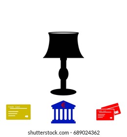 table lamp icon, flat design best vector icon