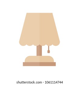 table lamp icon in flat style isolated vector illustration on white transparent background.