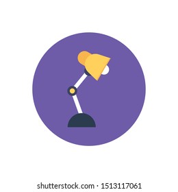 Table lamp icon in flat style isolated. Vector Symbol illustration.