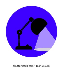 Table lamp icon. Flat style. Isolated.