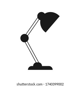 Table lamp icon in flat style on a white background.