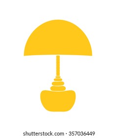 table lamp icon gold on white background vector illustration 