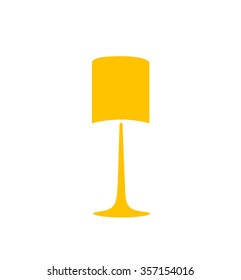 table lamp icon gold on white background vector illustration 