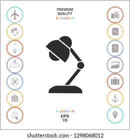 Table lamp icon. Graphic elements for your design