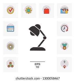 Table lamp icon. Graphic elements for your design