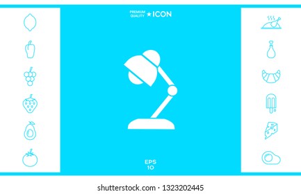 Table lamp icon. Graphic elements for your design